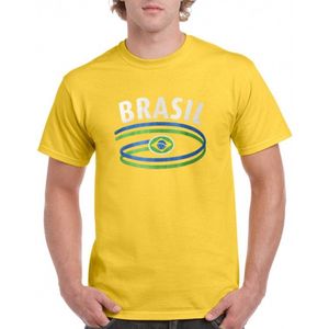 Geel Brazilie t-shirt heren S