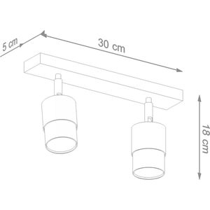 - LED Plafondspot zwart chrome NERO - 2 x GU10 aansluiting