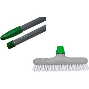 Schrobborstel / Luiwagen / Schrobber met steel nylon
