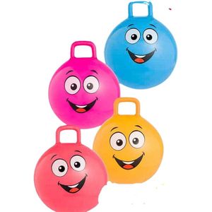 Skippybal Smiley - Blauw - Kunststof - Ø 45 cm - Kinderen - Bal