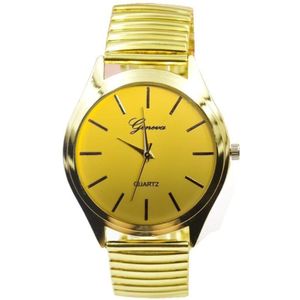 Fako® - Horloge - Rekband - Geneva - Ø 40mm - Goudkleurig