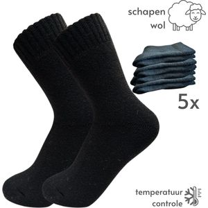 Warme Thermo Sokken set - 5 paar Sokken met Wol - maat 36-40 - Wintersokken dames