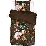 ESSENZA Fleur Dekbedovertrek Chocolate - Lits-jumeaux – 240x220 cm + 2 kussenslopen 60x70 cm