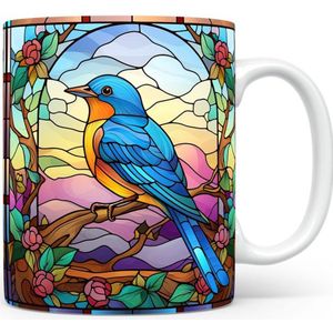 Mok met Oostelijke blauwe vogel