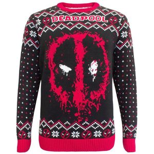 Marvel Deadpool Kersttrui -XL- Deadpool Zwart/Rood