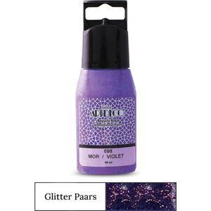 Artdeco Glitter Dimensional Paint, Relief Paint, Dimensional Fabric Paint, 3D Liner - 3D Verf - 3D Paint, Textuurschilderen, Reliëf Schilderen, Metallic Kleuren - Stof, Glas, Keramiek, Karton, Metaal, Papier, Steen - 50 ml-Paars