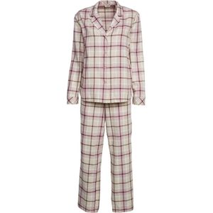 Esprit flannelen Pyjama doorknoop met kraag - 093ER1Y317 - Sand - M