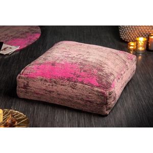 Design vloerkussen XL MODERN ART 70cm rood roze abstract patroon zitpoef - 41266