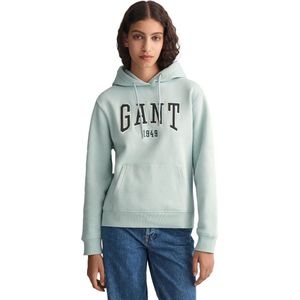 Gant Rel Logo Capuchon Groen M Vrouw