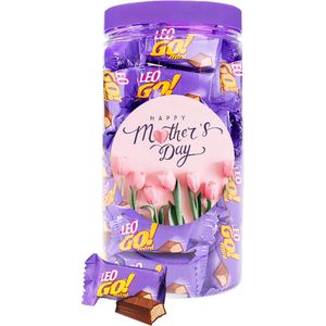 Milka Leo Go Mini - chocolade voor Moederdag - wafer met melkchocolade - in herbruikbare bokaal - 500g