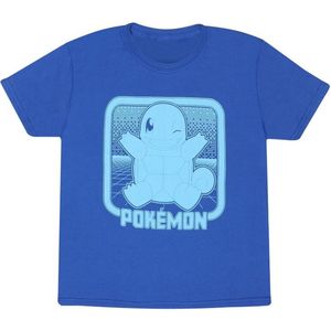 Pokémon Schiggy Retro Arcade T-shirt blauw 152 Katoen - Fan merch, Gaming, Nintendo
