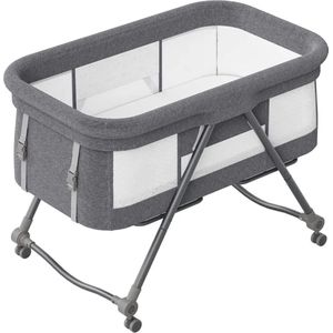 Ubravoo Opvouwbaar Baby Bedje - Babybed - Baby Reisbed - Grab And Go Bed - Verrijdbaar - Incl Wielen - Ideaal Voor Vakantie -