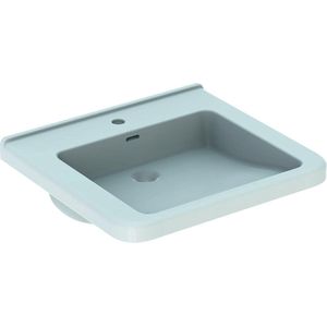 Geberit Renova Comfort Square Wastafel Met Kraangat En Overloop 600x550mm Wit