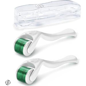 Equivera Baardroller - 2 Stuks - 1 mm / 1,5 mm - Met Opbergdoosje - Dermaroller - Baardgroei Kit - Sinterklaas Cadeau - Kerstcadeau