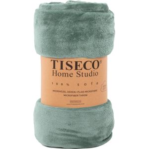 Tiseco Home Studio - Plaid COSY - microflannel - 220 g/m² - 180x220 cm - Greensage