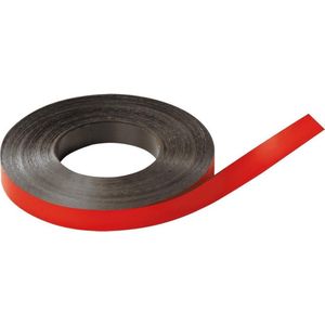 Beschrijfbare magneetband, rood 25mm, 30m/rol