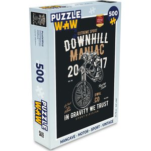 Puzzel Mancave - Motor - Sport - Vintage - Legpuzzel - Puzzel 500 stukjes