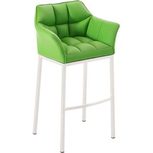CLP Damaso Barkruk - Vast frame - Kunstleer groen wit