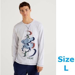 Wandelende smurf Smurfen T-shirt - Benetton - Long Fiber Cotton - Maat L
