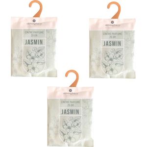 Jasmine geurzakjes voor in de Kledingkast - Kleding Geurkaartjes met Ophanghaak - Scented hanger - Kast Parfum met Hanger - Kamer Luchtverfrisser Hangers - Geurzakje - Geurkaart - 3 stuks