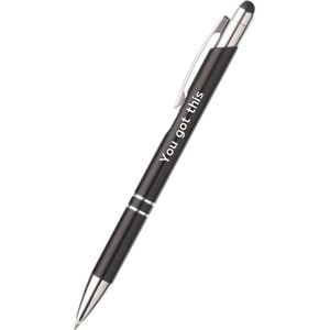 Akyol - you got this pen - zwart - gegraveerd - Motivatie pennen - collega - pen met tekst - leuke pennen - grappige pennen - werkpennen - stagiaire cadeau - cadeau - bedankje - afscheidscadeau collega - welkomst cadeau - met soft touch