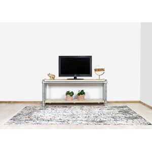 Steigerhouten tv-meubel Steigerbuis - oud steigerhout - 120x50x50h - met wielen