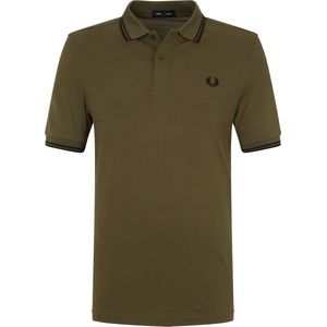 Fred Perry - Polo M3600 Donkergroen T51 - Slim-fit - Heren Poloshirt Maat XXL