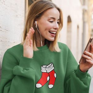 Foute Kersttrui Groen - Christmas Socks - Maat M - Kerstkleding voor dames & heren