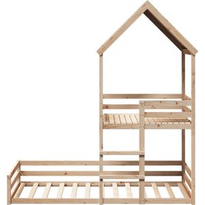 vidaXL - Kinderbed - met - huisje - massief - grenenhout - 80x200 - cm