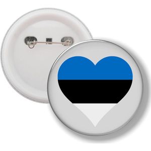Button Met Speld - Hart Vlag Estland