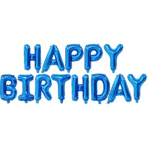 Joya Beauty® Happy Birthday Ballonnen Blauw | Verjaardag Folie Ballon | Feestversiering | Helium Ballon Slinger | Feest Decoratie | Blauw