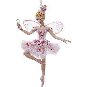 Kurt S. Adler Kerstornament - Ballerina Suikerfee - roze - 15cm