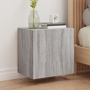 The Living Store Tv-wandmeubels 2 st 40,5x30x40 cm hout grijs sonoma - Tv-kast - Tv Meubel - Wandkast - Zwevende Kast - Grijze Kast