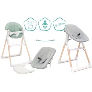 Kinderstoel 2 in 1 - Newborn Set - 0 tot 36 maanden - Groen - Fillikid