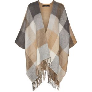 Vero Moda Vest Vmkira Poncho Ga 10313578 Tigers Eye/dark Grey Dames Maat - NS