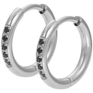 iXXXi Jewelry-Oorring Black-Zilverkleurig-Dames Oorbellen