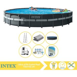 Intex Ultra XTR Frame Zwembad - Opzetzwembad - 732x132 cm - Inclusief Onderhoudspakket en Filterzand
