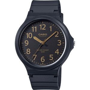casio horloge MW-240-1B2 Zwart met goudkleurige index