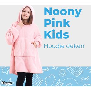 Noony Roze Hoodie Deken voor Kinderen - Kids - Fleece Deken met Mouwen - Hoodie Blanket - Jongens en Meisjes - Hoodie Deken met Capuchon - Huggle Hoodie - Snuggie Hoodie - One Size Fits All - Ultra Zachte Fleece - Sinterklaas Cadeau - Kerst Cadeau