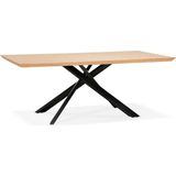 Alterego - WALABY - Eettafel met centrale x-vormige poot - Beige - 200x100x75,5 cm