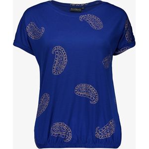 TwoDay dames T-shirt met paisley print - Blauw - Maat XXL