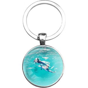 Sleutelhanger Glas - Dolfijnen