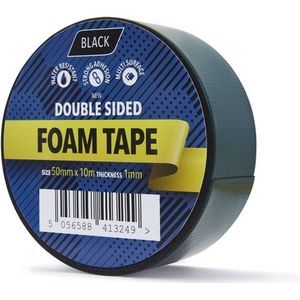 Dubbelzijdige foam tape - 19mm x 10m - Zwart