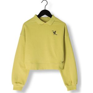 Frankie & Liberty Kim Sweater Truien & Vesten Meisjes - Sweater - Hoodie - Vest- Lime - Maat 140