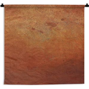 Wandkleed - Wanddoek - Brons - IJzer - Roest - 180x180 cm - Wandtapijt