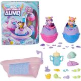 Hatchimals Alive - Maak een Plons Speelset met 15 accessoires - badkuip - 2 van kleur veranderende minifiguren in eieren die zelf uitkomen