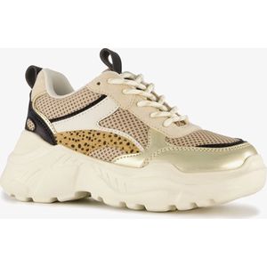 Blue Box meisjes dad sneakers beige goud - Maat 32