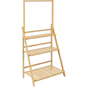 In And OutdoorMatch Bloempot Delmer - Trapladder - 144x70x39,5 cm - Bamboe - Eco-vriendelijk materiaal - Stijlvolle uitstraling