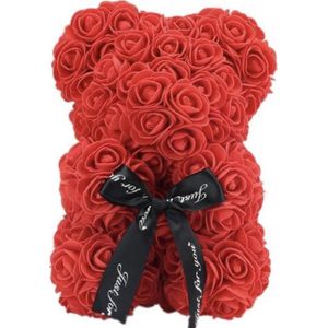 Rozen Beer Rood| Rozenbeer met hartje | Knuffel met jou geliefde tijdens Valentijn! | Love Teddybeer | Ik hou van jou / I Love you Knuffelbeer gift box | Roos Beertje met liefdes hart Roses Bear