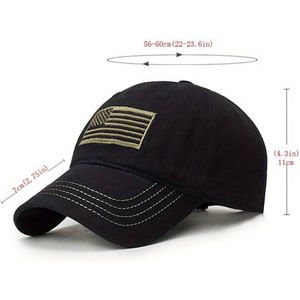 Amerikaanse Vlag Baseball Cap Voor Mannen Vrouwen - Militaire - Trucker Hat - Zwart